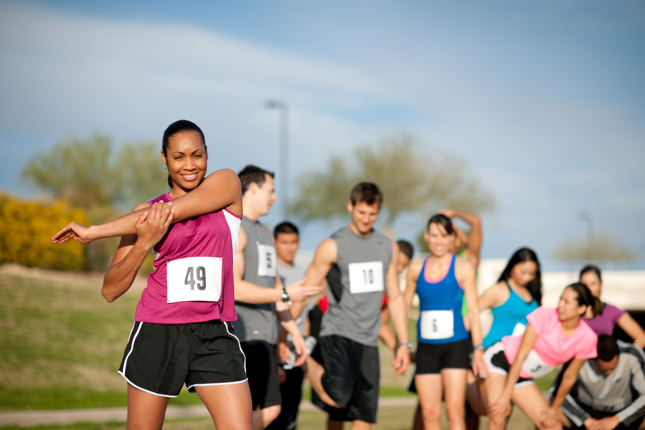 A stock photo of runners preparing to start a race.