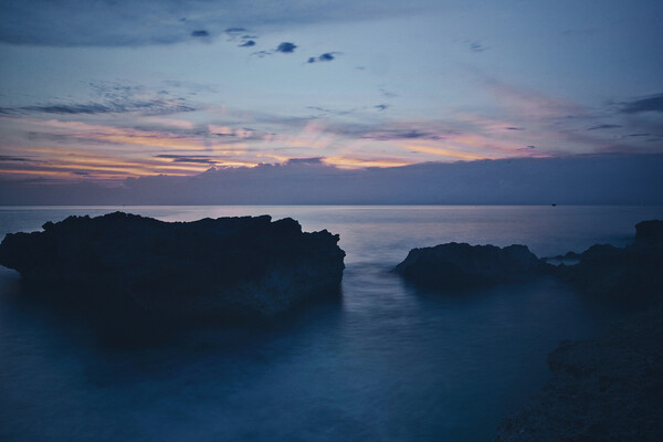  Stock image of offshore islands at night