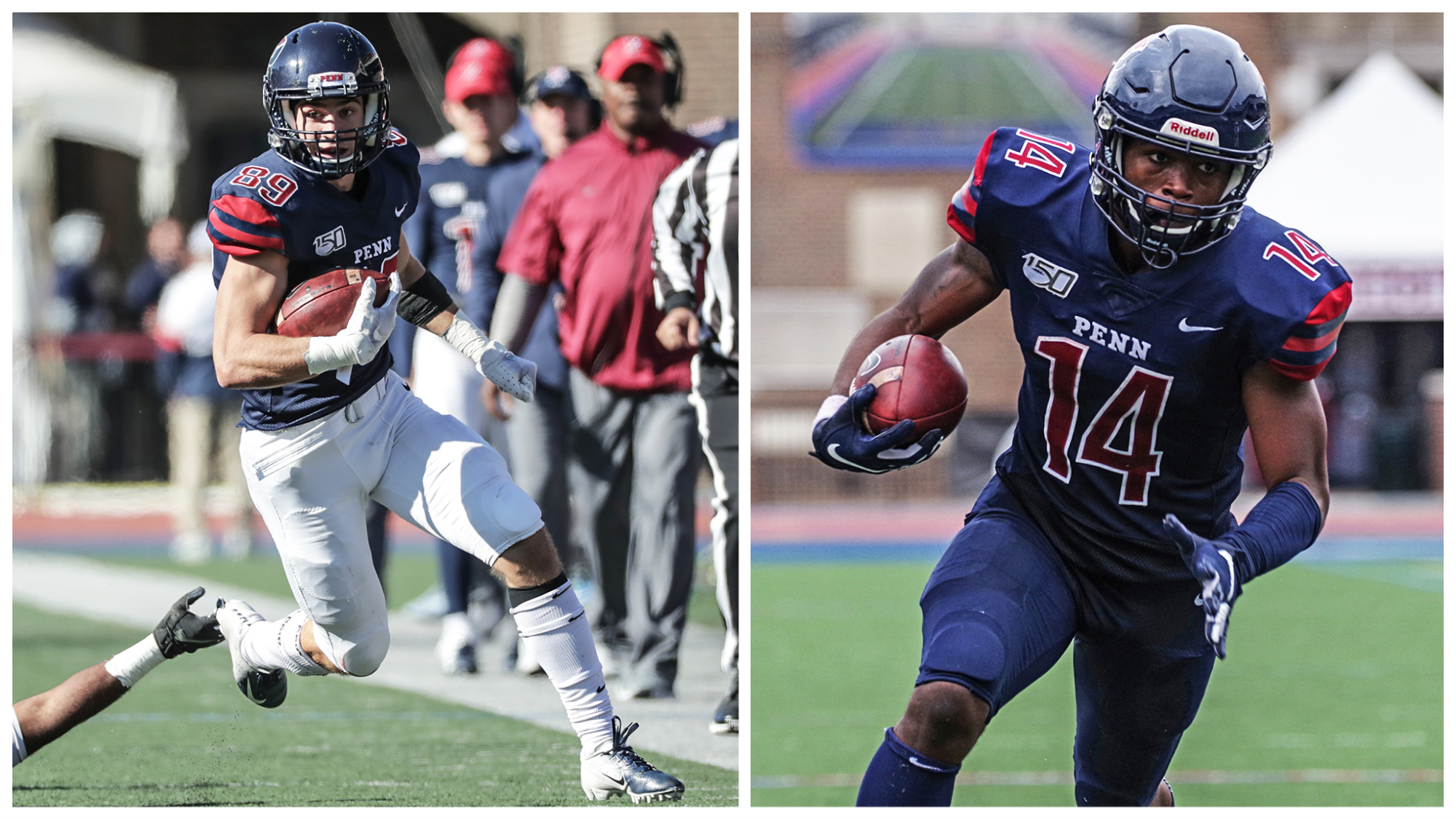 Wide receivers Ryan Cragun, left, and Rory Starkey, Jr. Cragun 