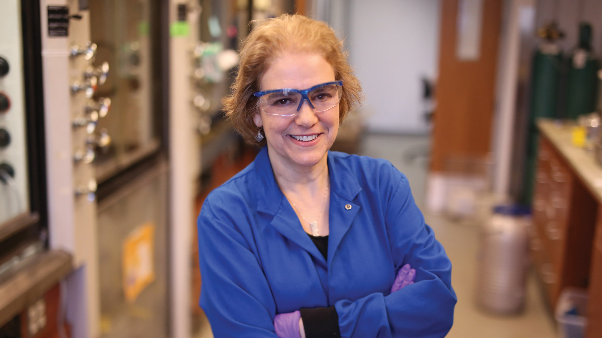Karen Goldberg in her lab
