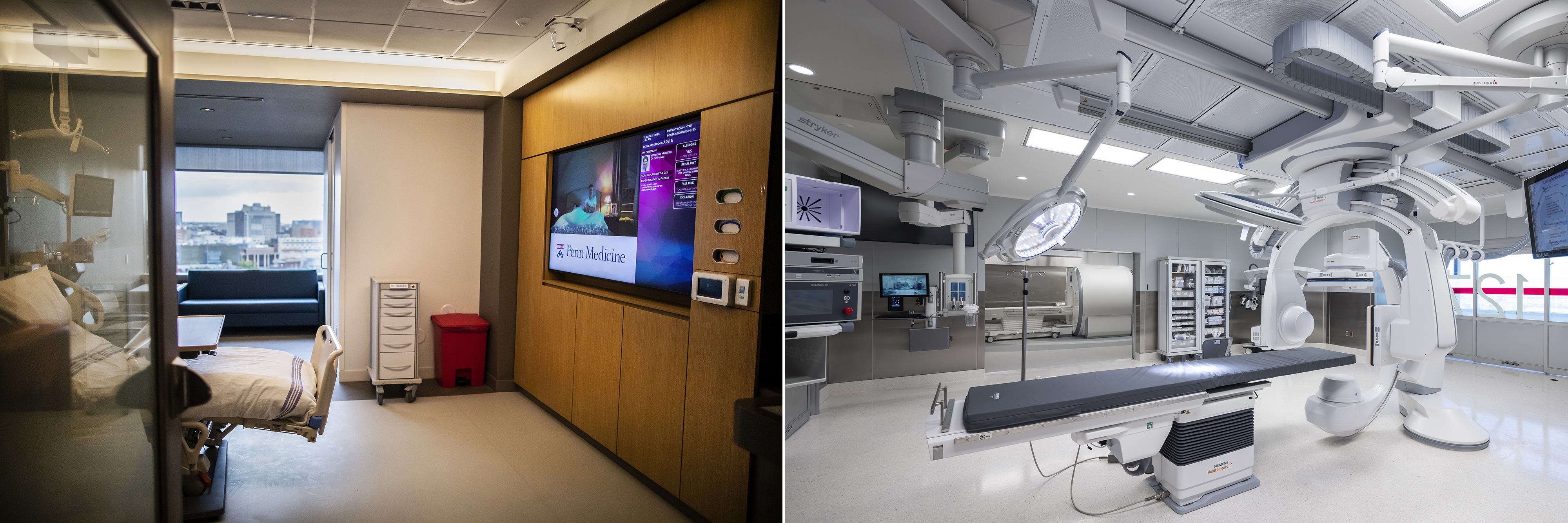 patient room and operating room