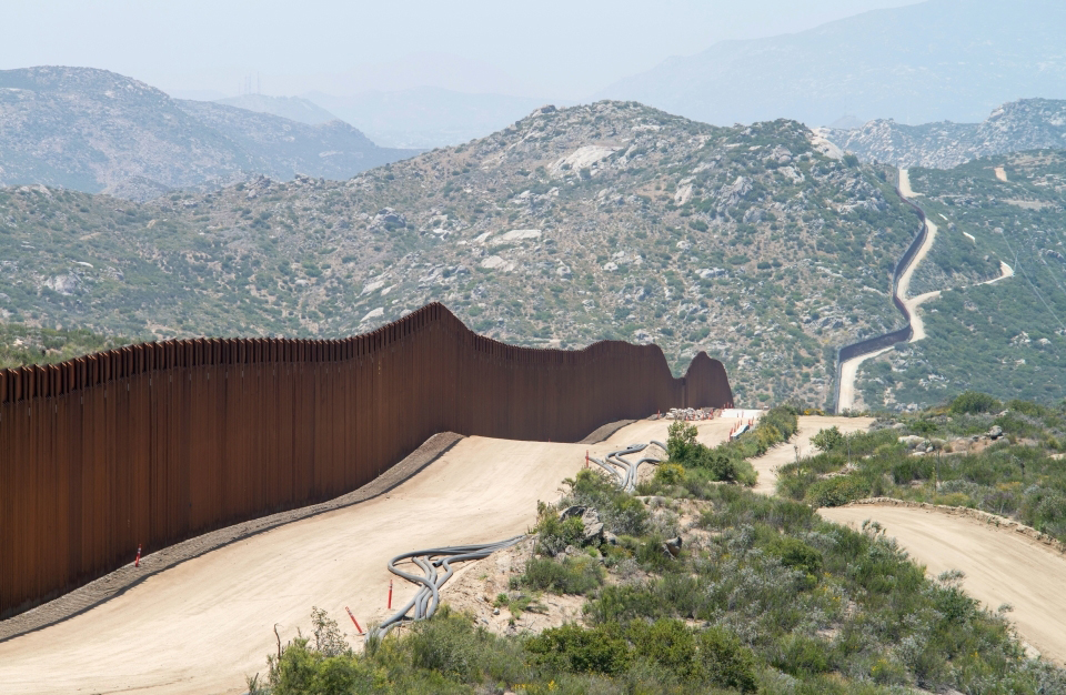 The Mexican-American border wall.