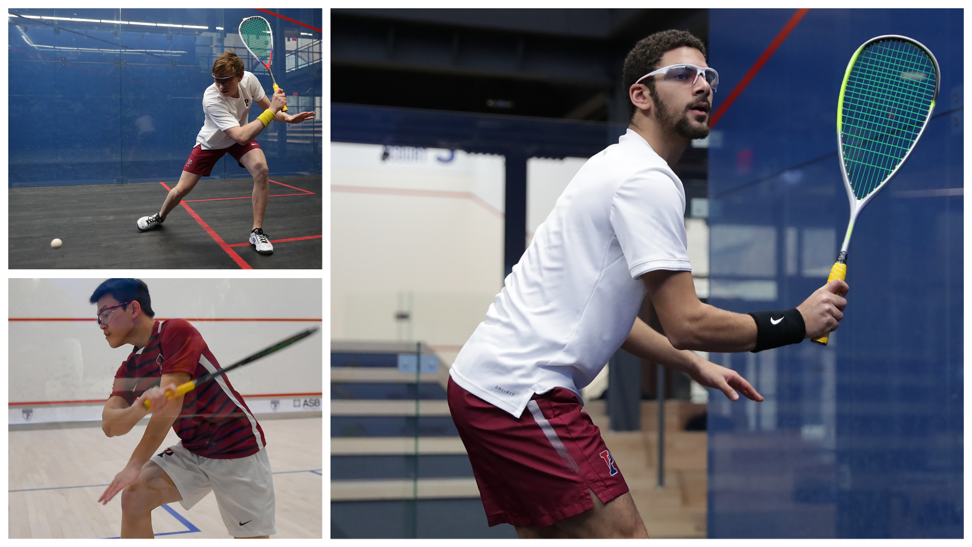 Senior Andrew Douglas (top), freshman Nathan Kueh (bottom), and senior Aly Abou Eleinen (right). 