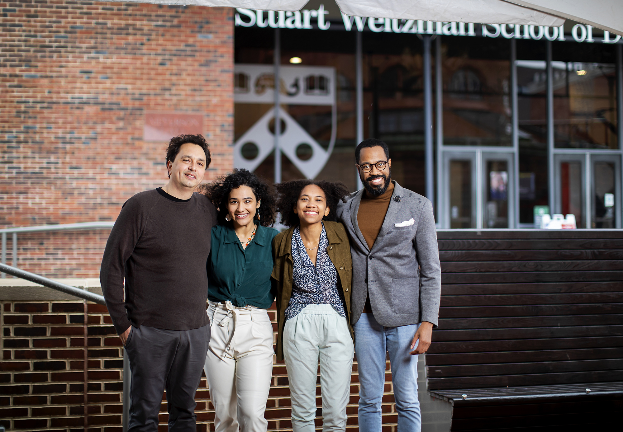 from left, a group portrait of Christopher Carlos Brzovic, Jazmin Diaz, Céline Apollon, and Julian Turley.