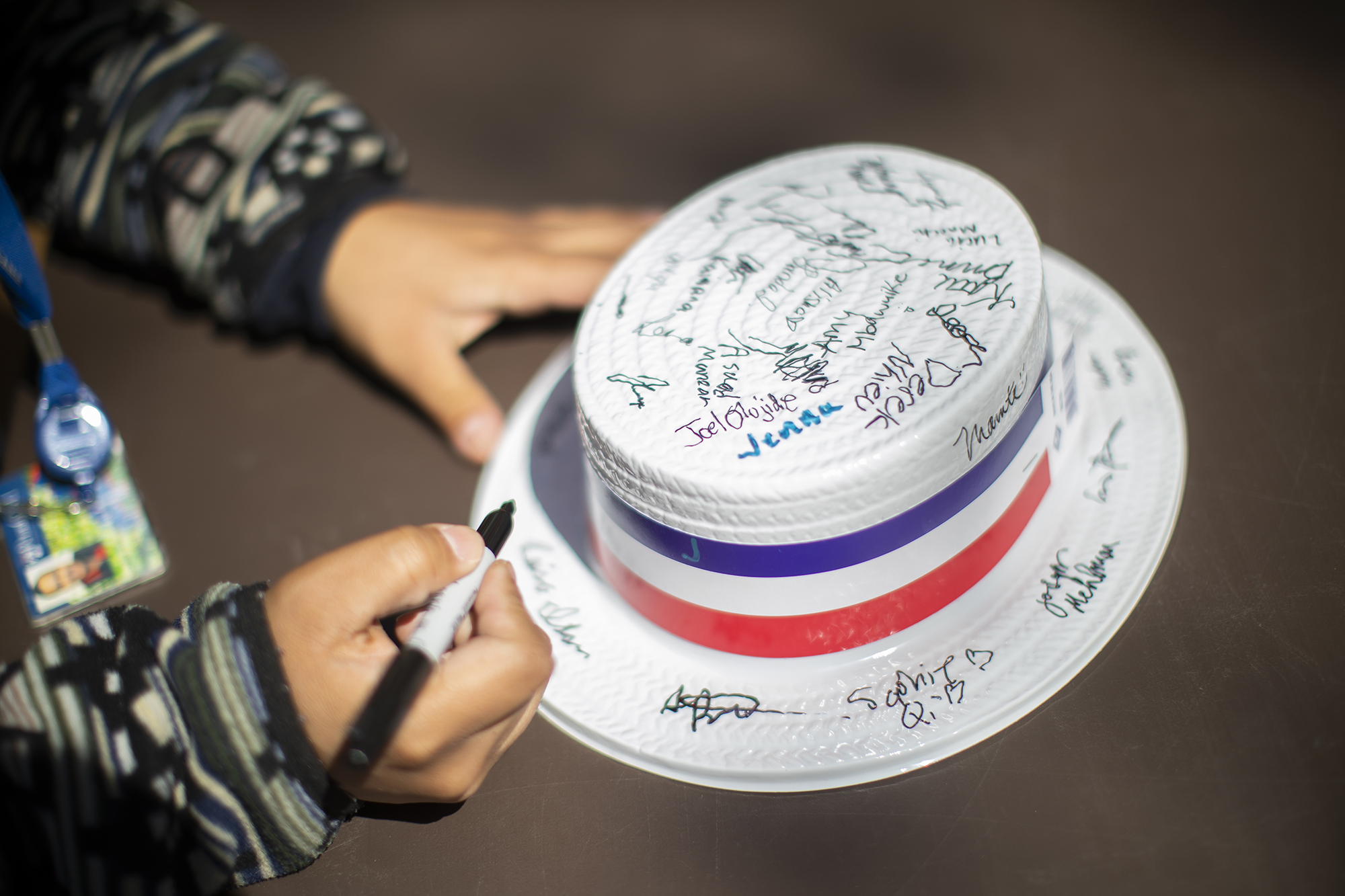 hey day hat being signed
