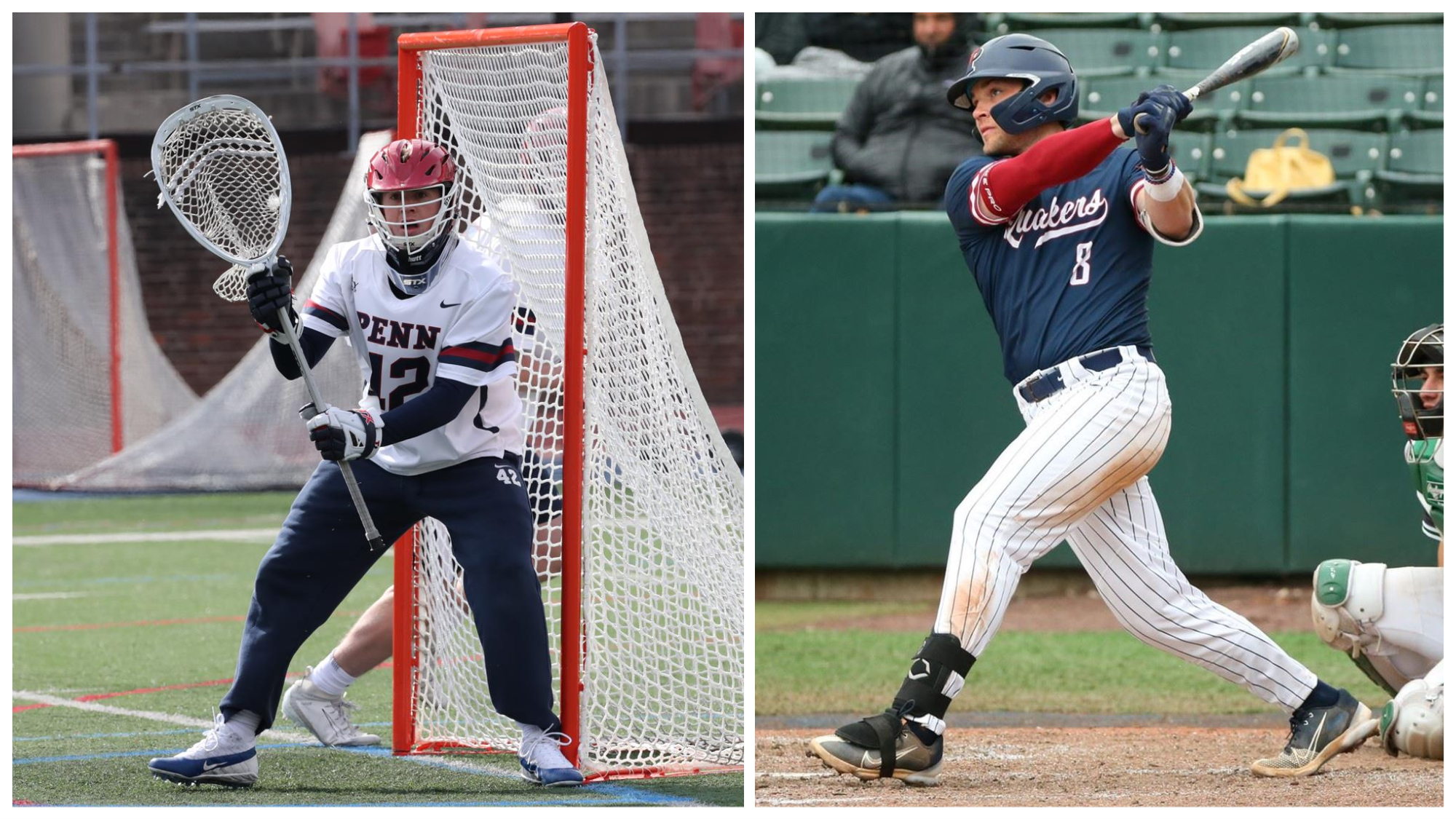 Senior Patrick Burkinshaw of the men’s lacrosse team and sophomore Wyatt Henseler of the baseball team.