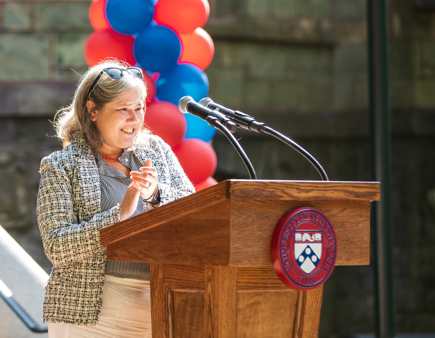 Interim Provost Beth Winkelstein at the President's and Provost's Family Welcome Event..