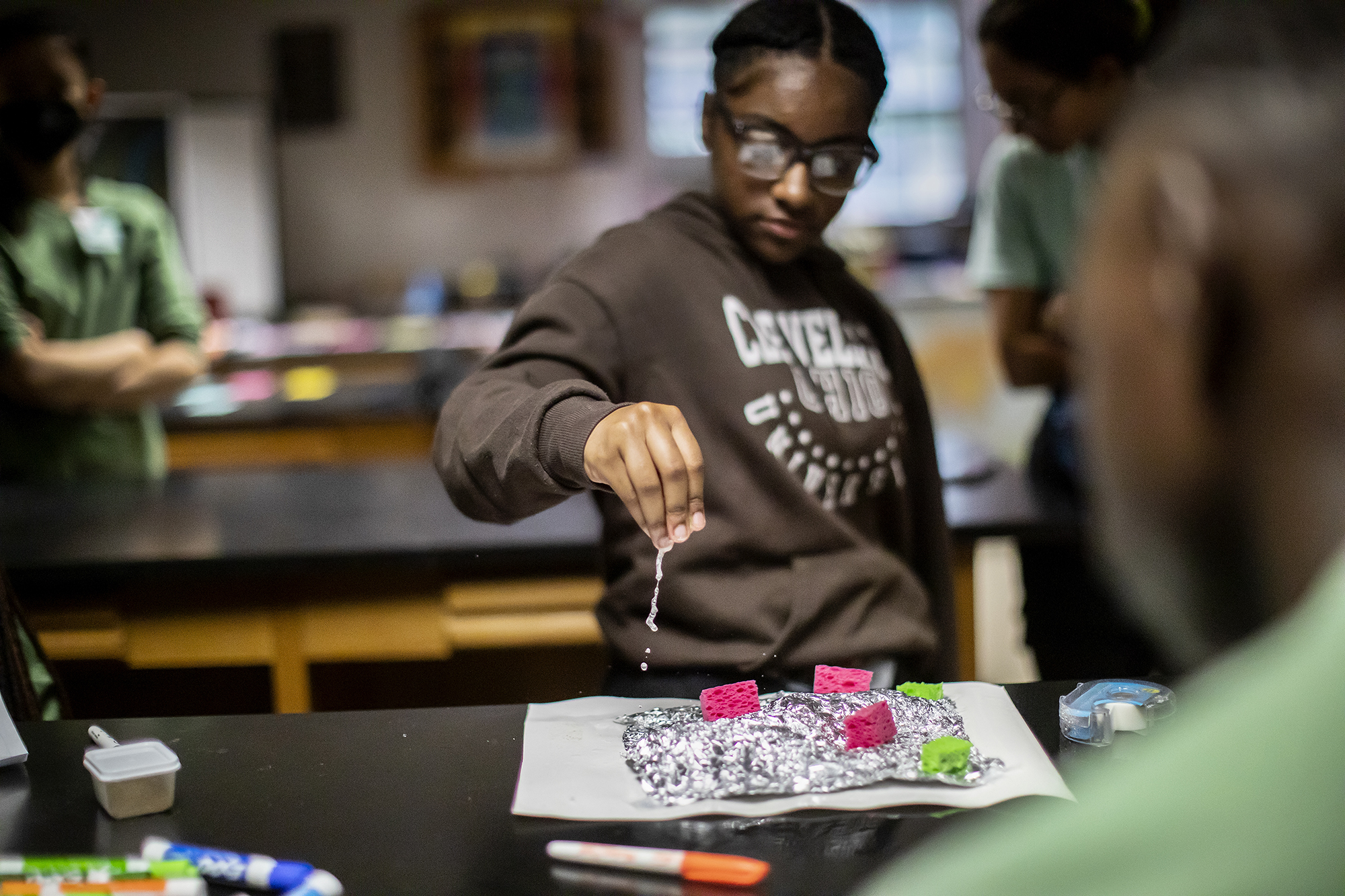 student from west philadelphia learning about cobbs creek