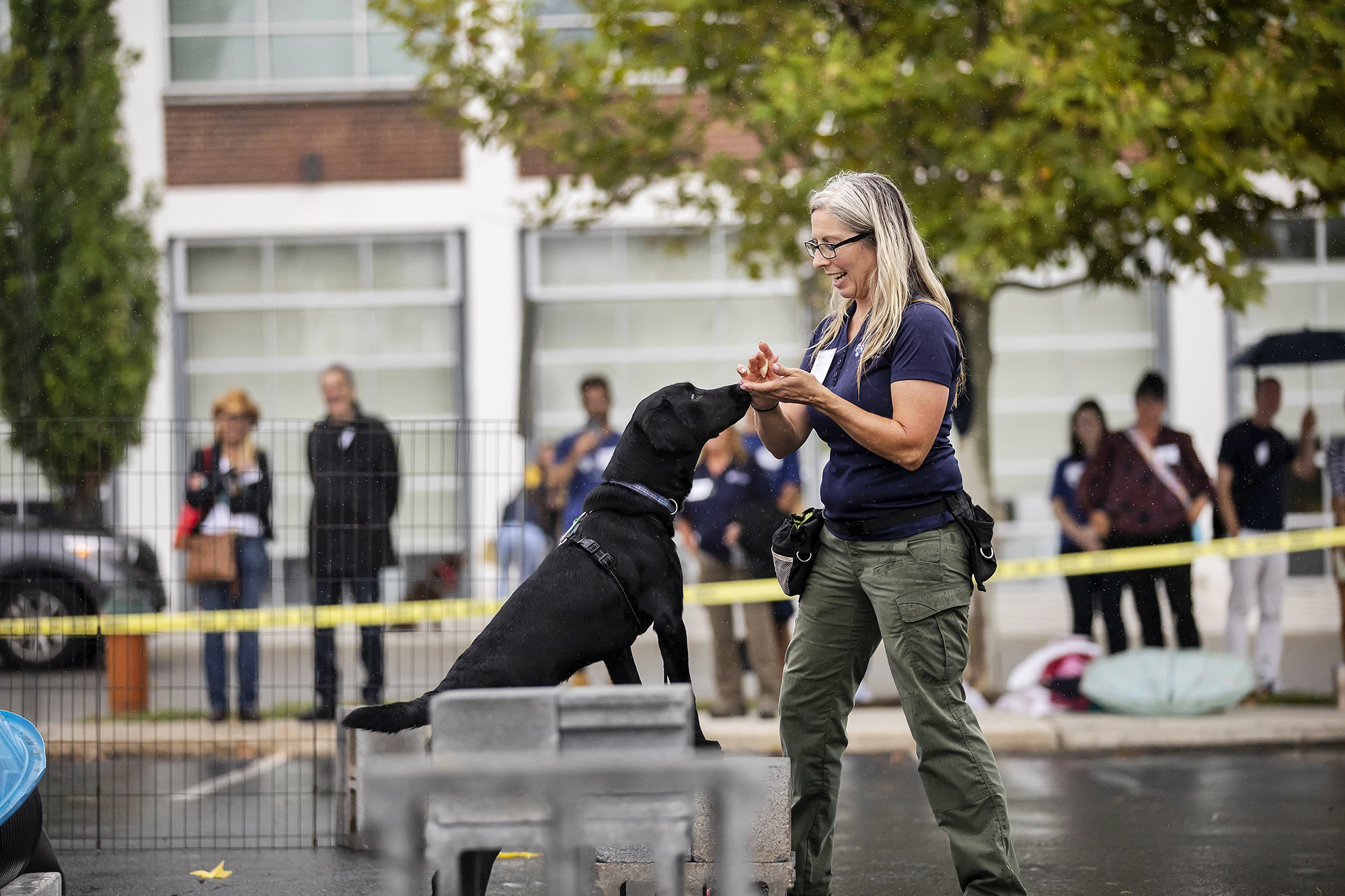 close up of demo at working dog center anniversary event