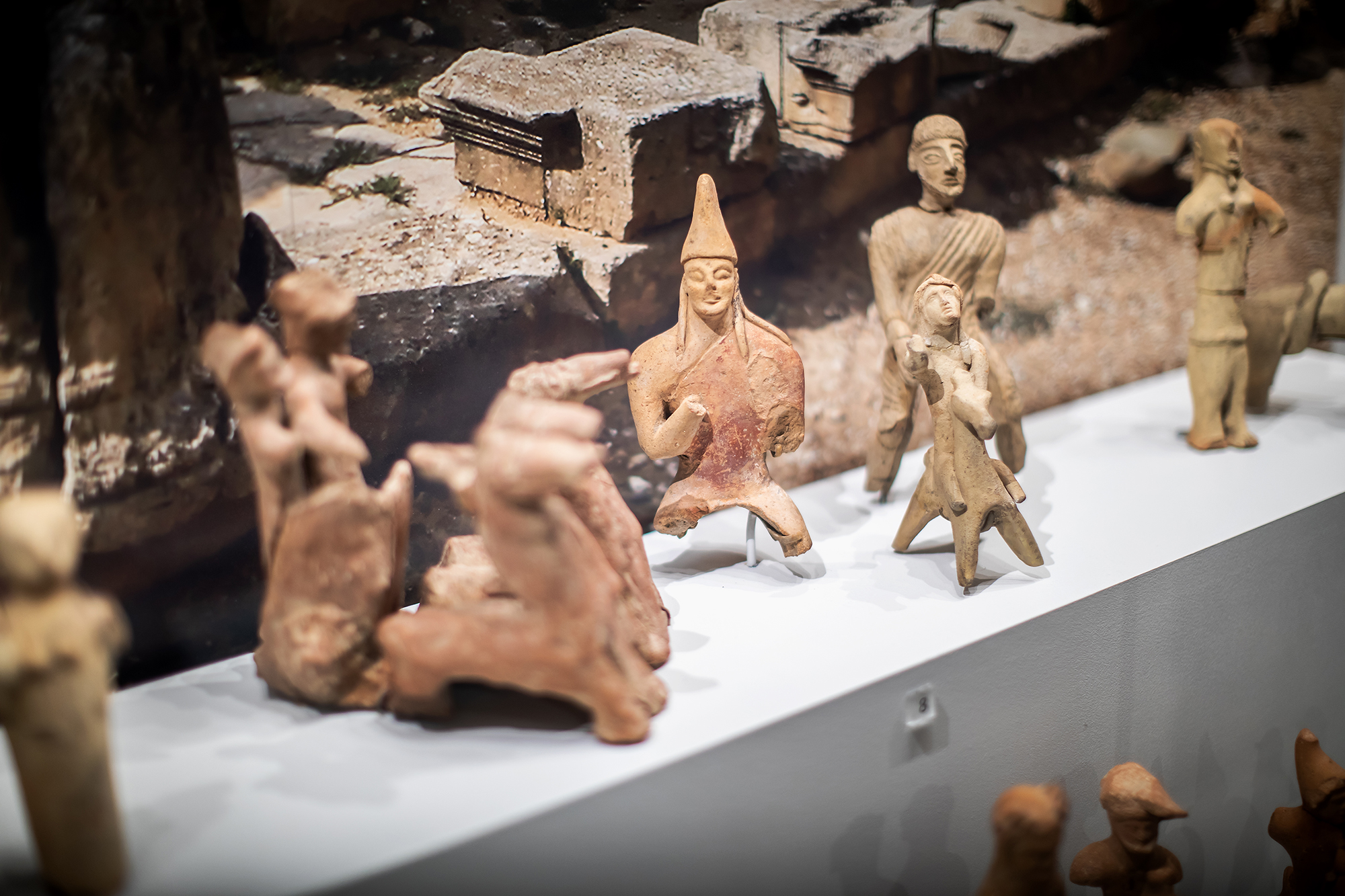 several figurines made of clay