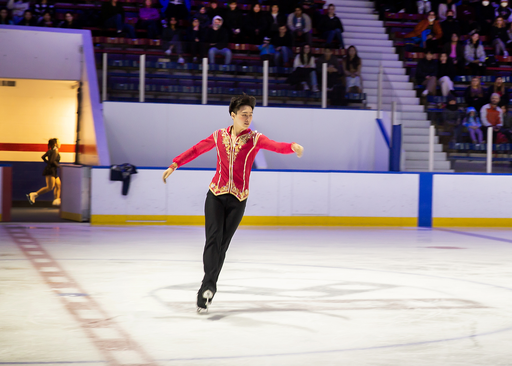 Elliot Jang performing The Nutcracker on ice.