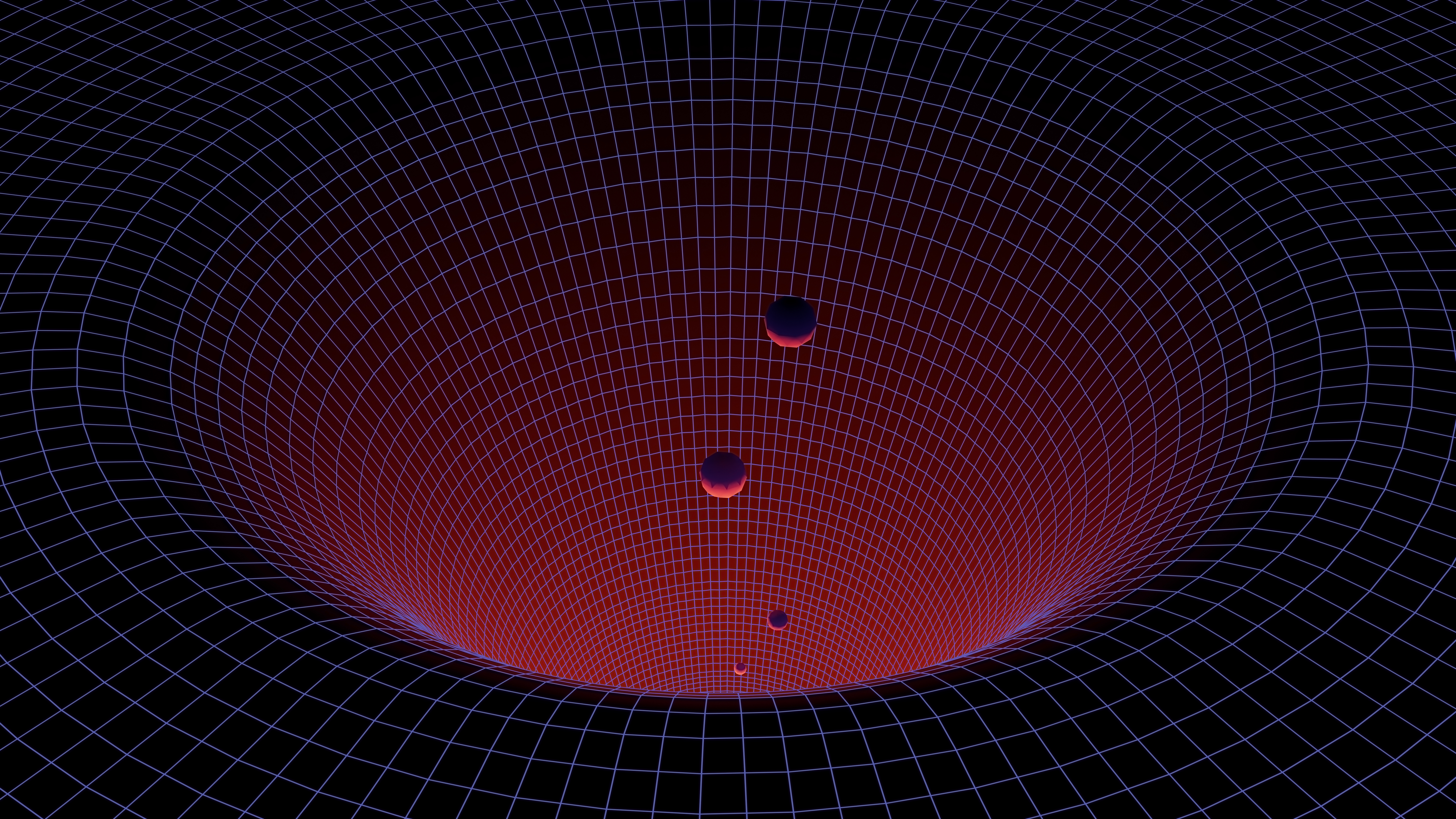 3D illustration of a wormhole. Rendered illustration.