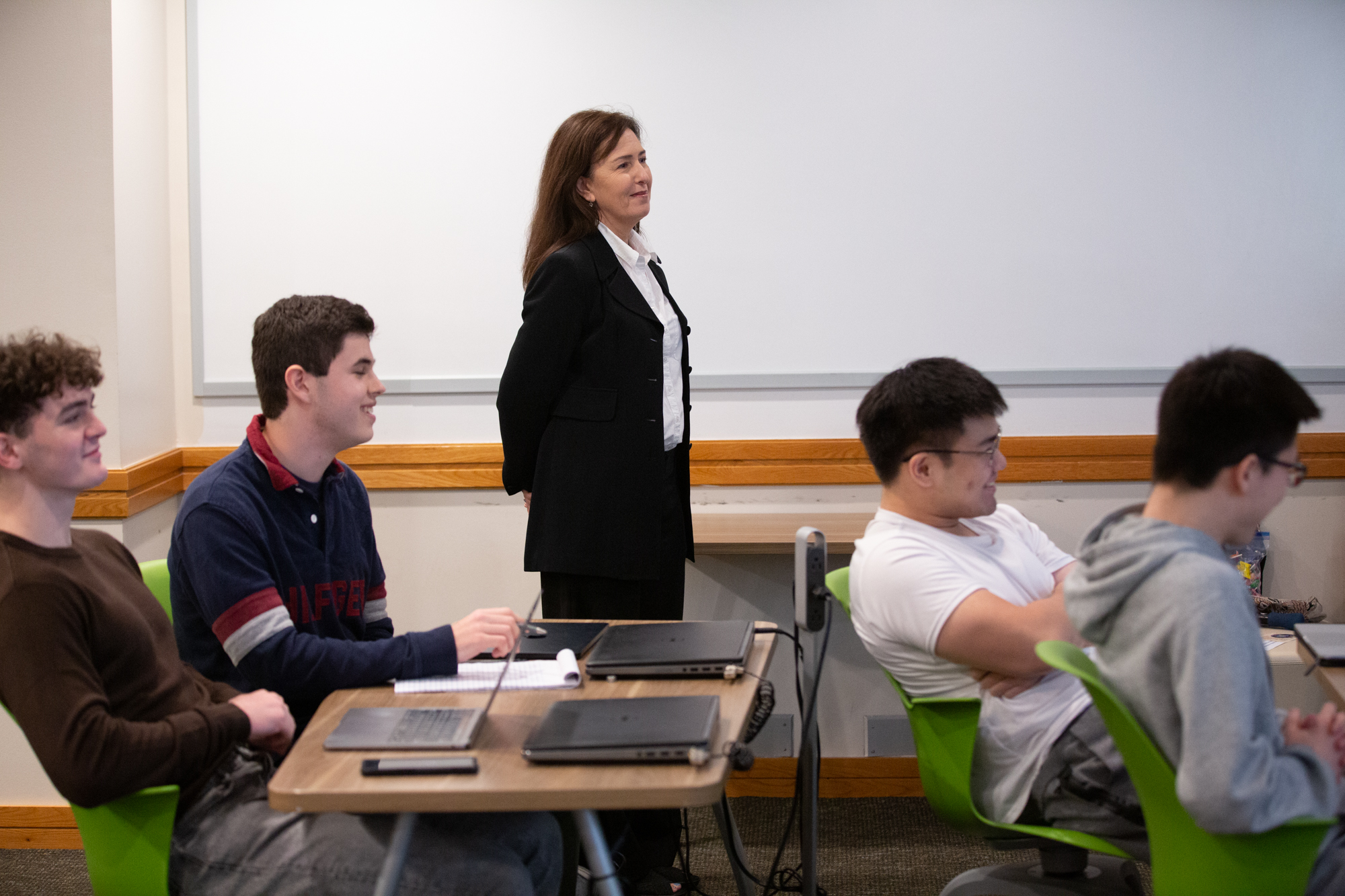 Deirdre Martinez, Executive Director of Penn in Washington, smiles during the Future of Conservatism class.