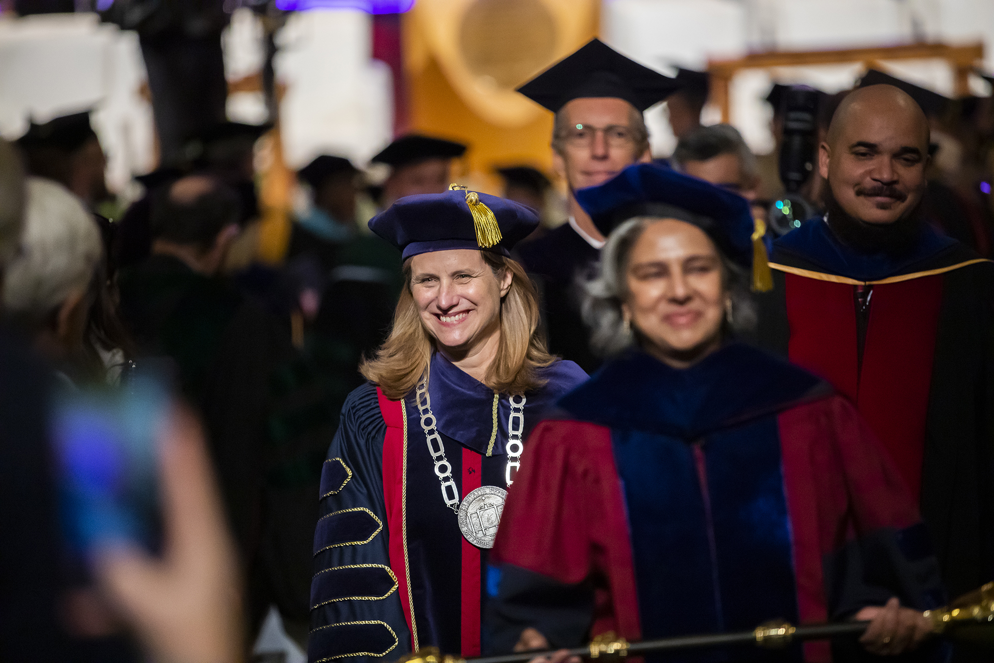 Liz Magill and others in a procession during Commencement.