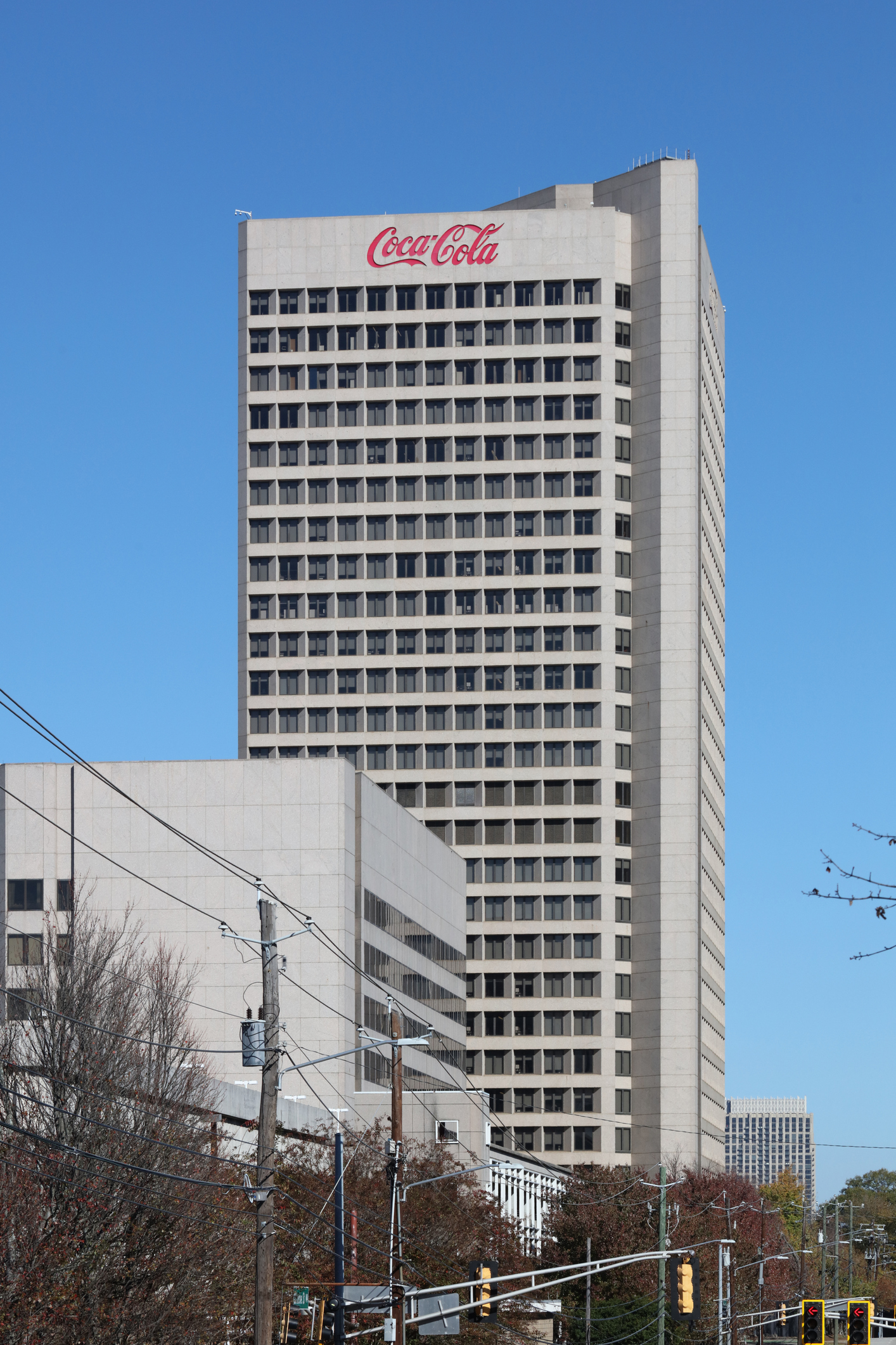 Building toward that reads 'Coca-Cola'