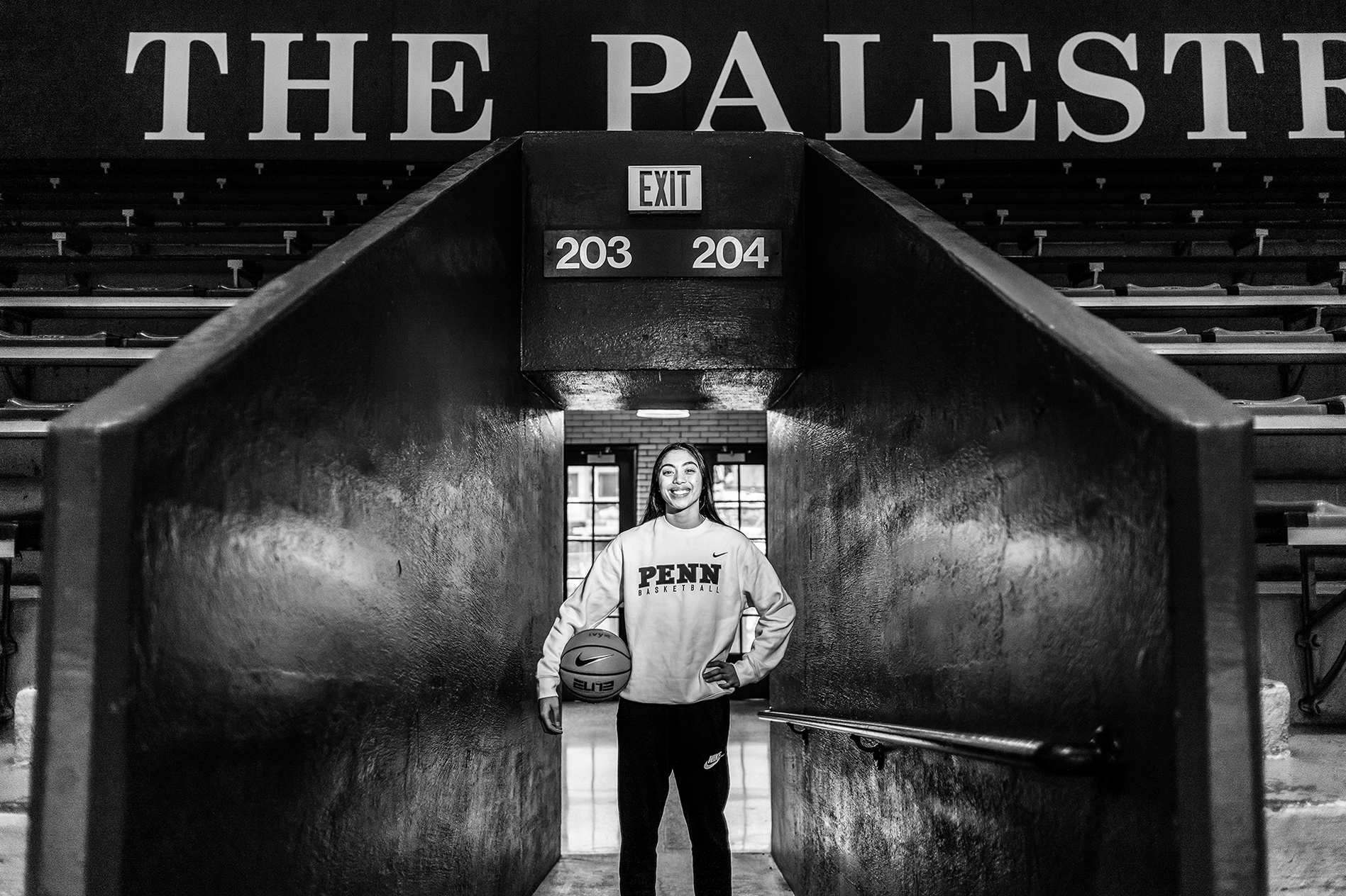 kayla in the palestra tunnel