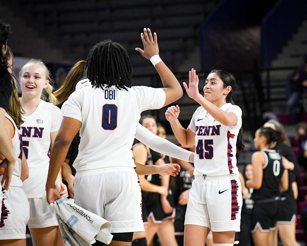 Penn's women's basketball team celebrate opportunity to appear in the Women's National Invitation Tournament. 