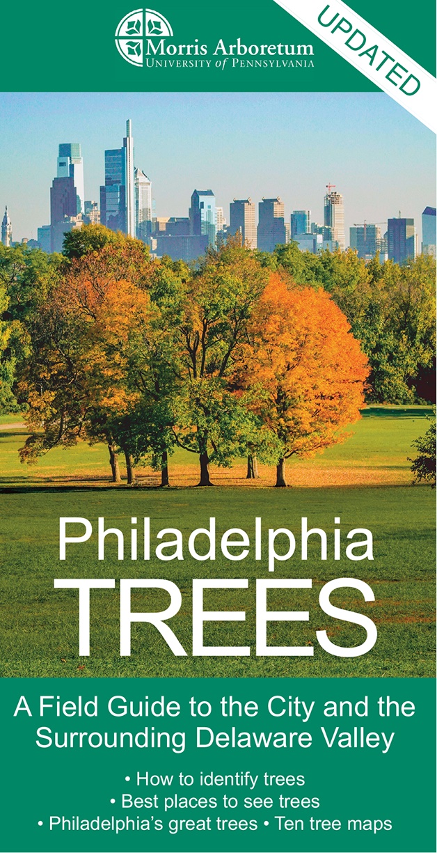 Cover of book titled Philadelphia Trees with photo of trees in fall foliage