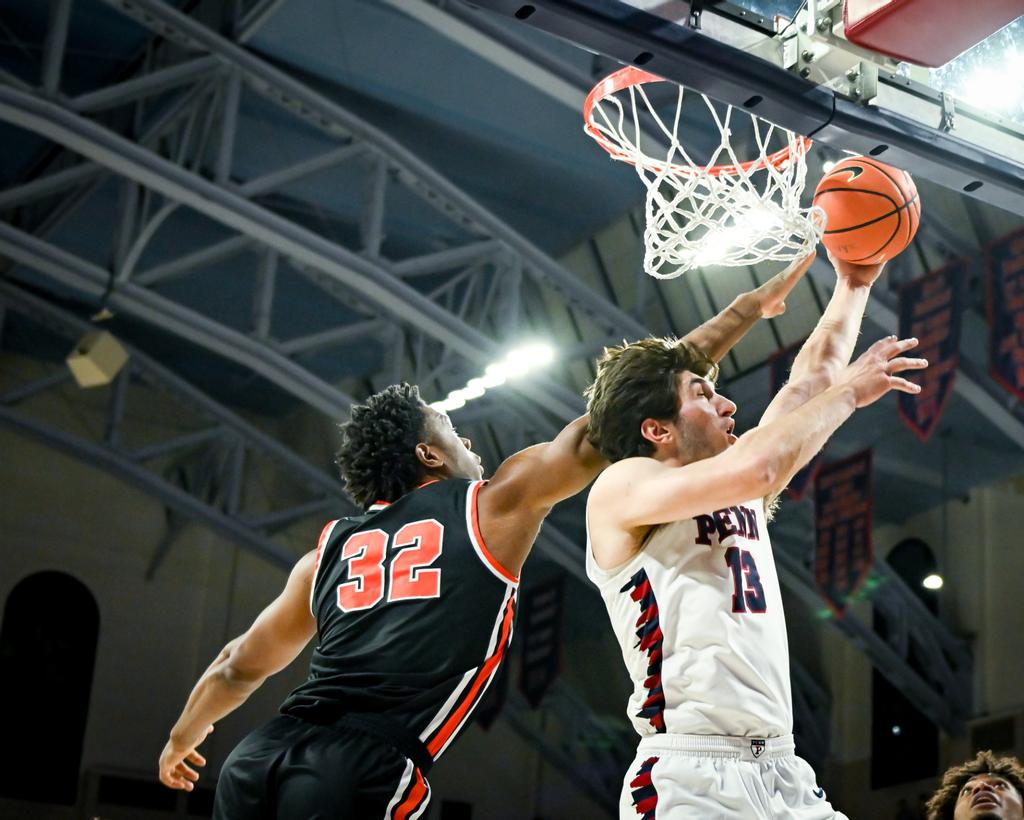 Spinoso goes up for the layup against Princeton.