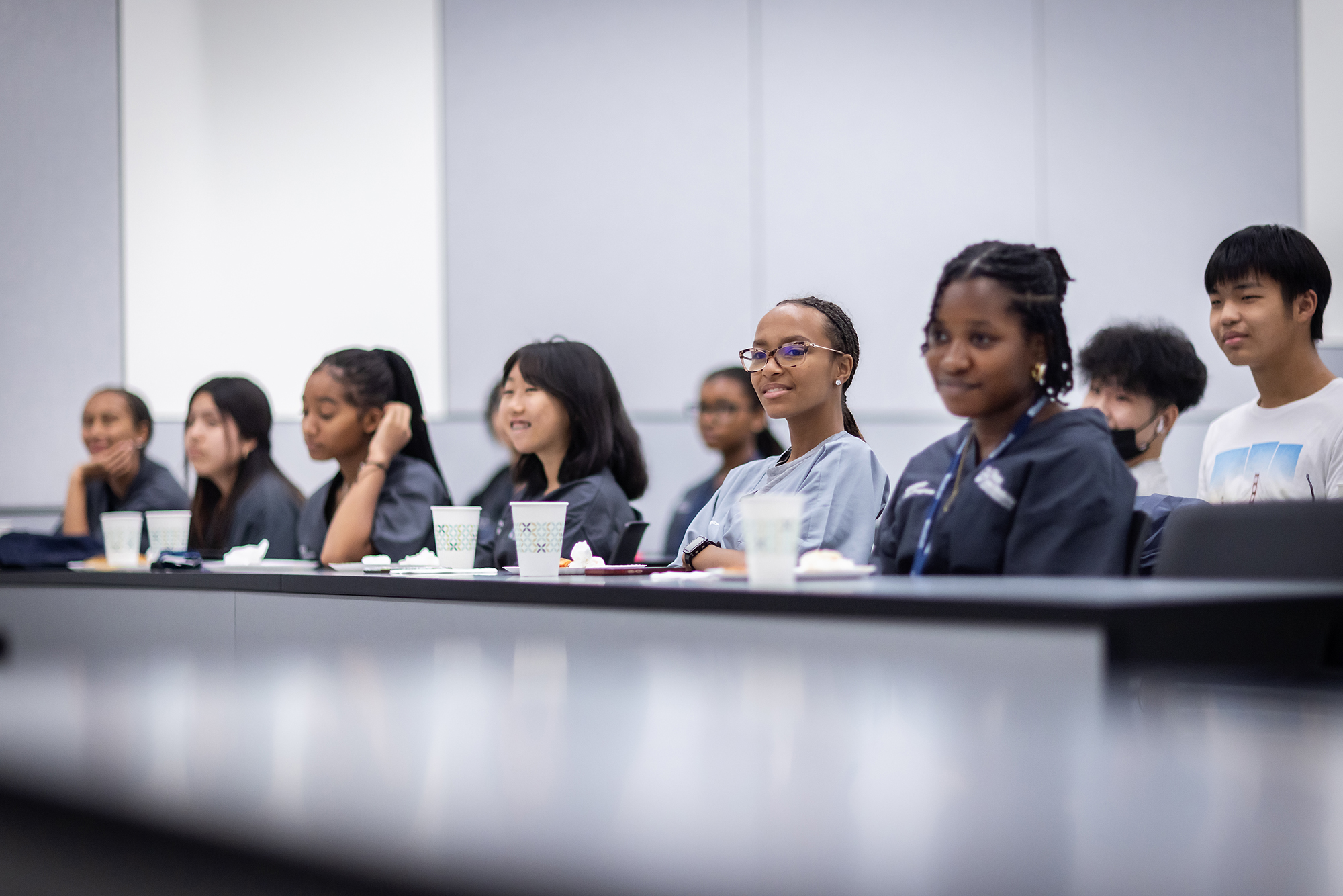 Participants in the Summer Mentorship Program during a lunchtime panel.