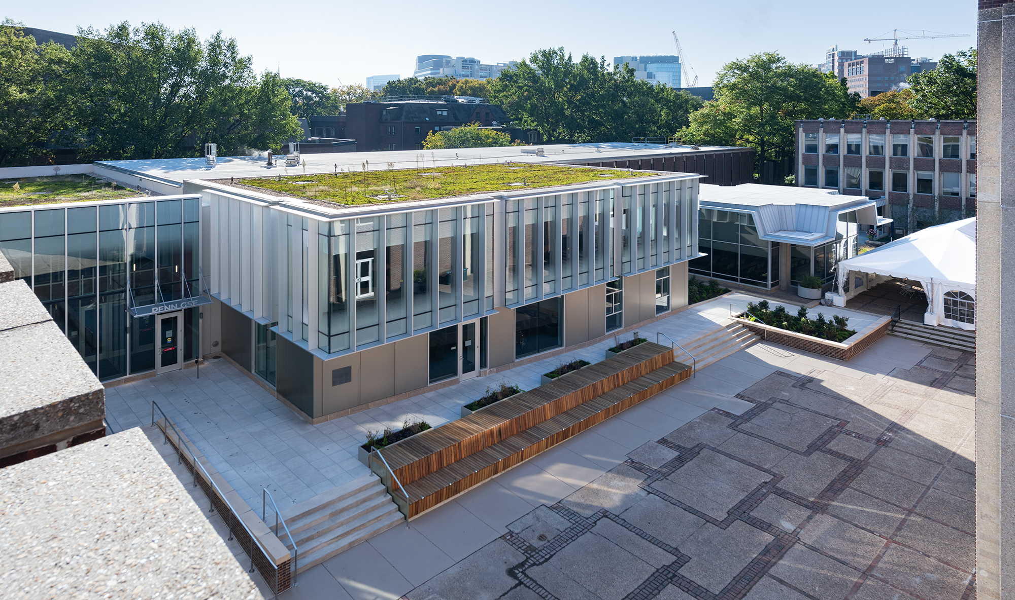 A Penn GSE building with a green roof.