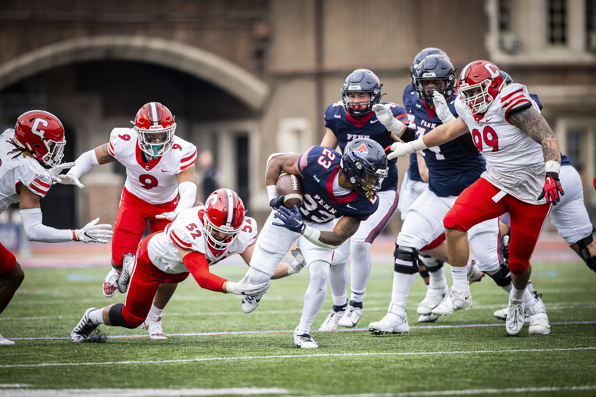 penn quakers play during homecoming weekend against cornell