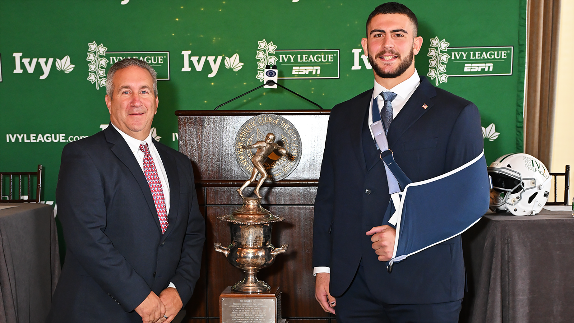 Head Coach Ray Priore, left, and Joey Slackman at the New York Athletic Club.