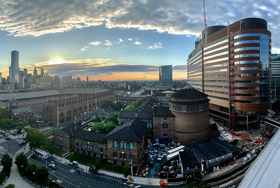 panoramic view of Penn and Philadelphia.