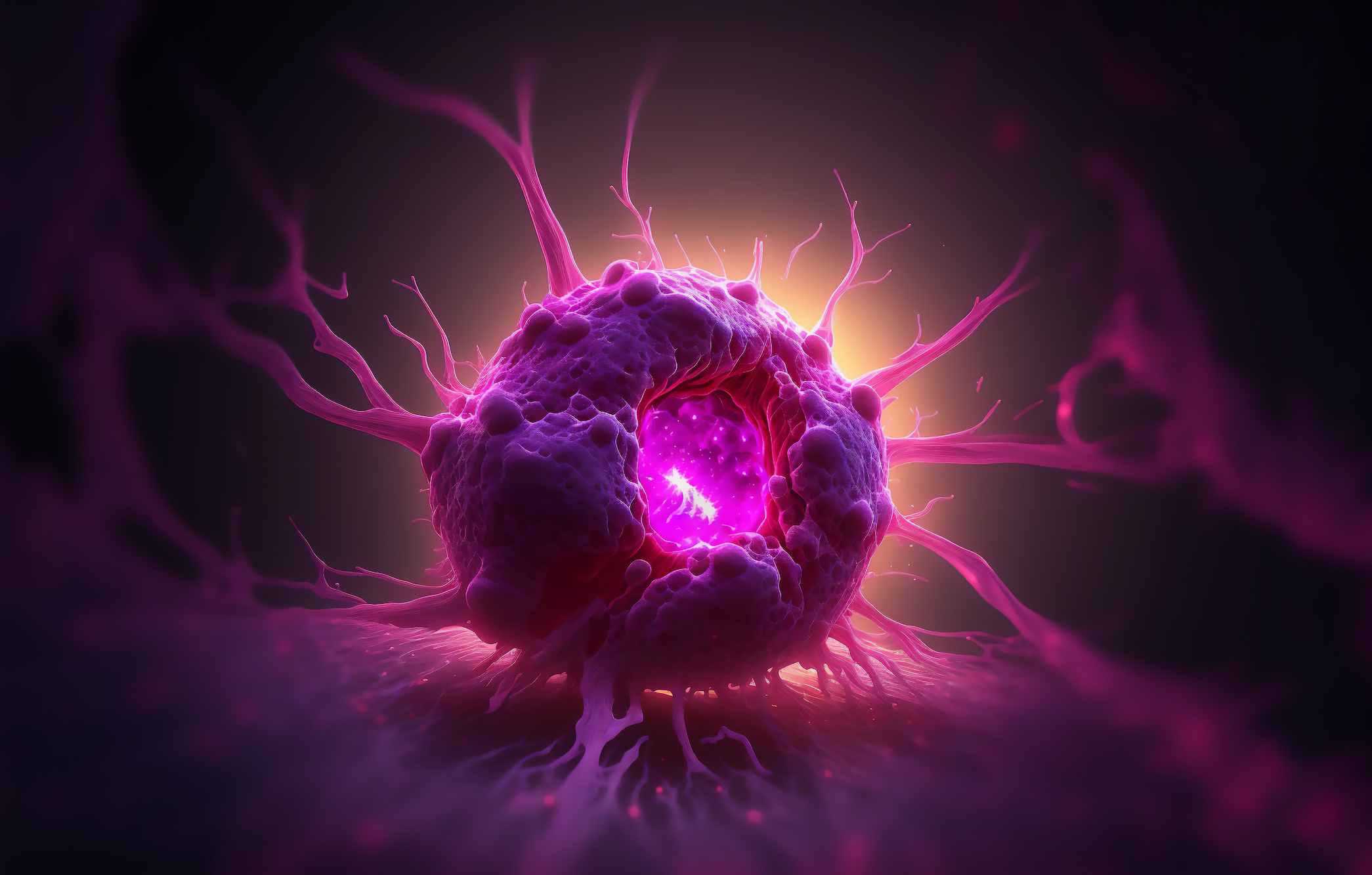 Artist's depiction of tumor microenvironment