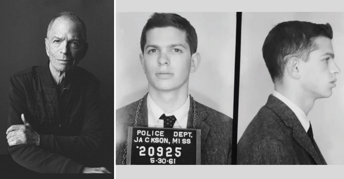 Peter Sterling recently next to mugshot from 1961.
