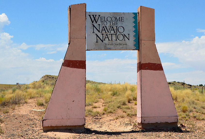 A sign that reads Welcome to the Navajo Nation.