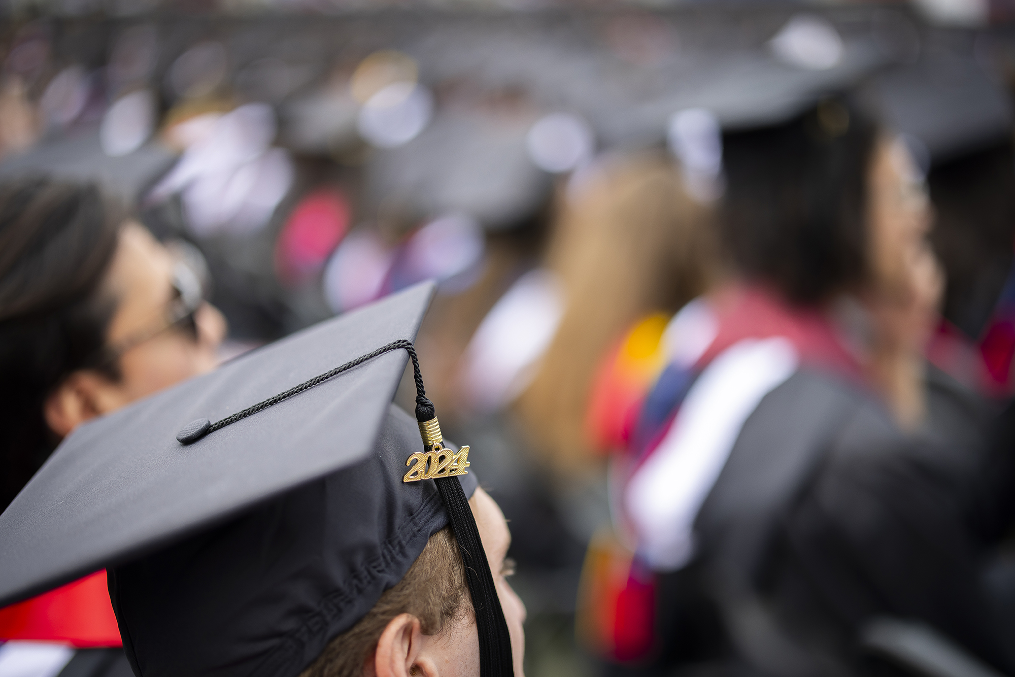 close up of graduation cap