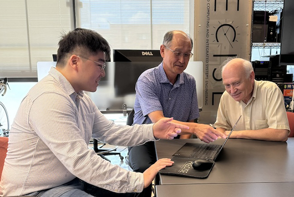 From left: Pengyuan Eric Lu, Insup Lee, and Oleg Sokolsky.