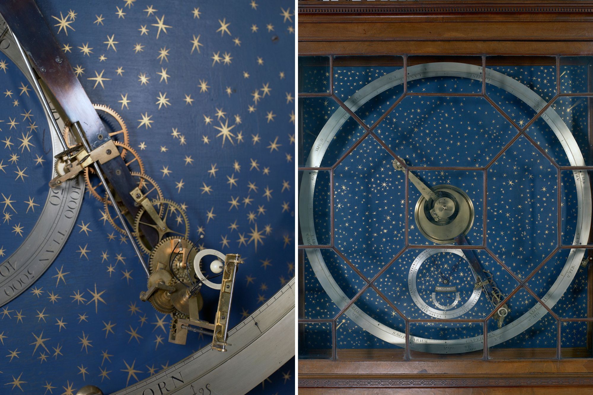 Closeups of the Rittenhouse Orrery mechanisms