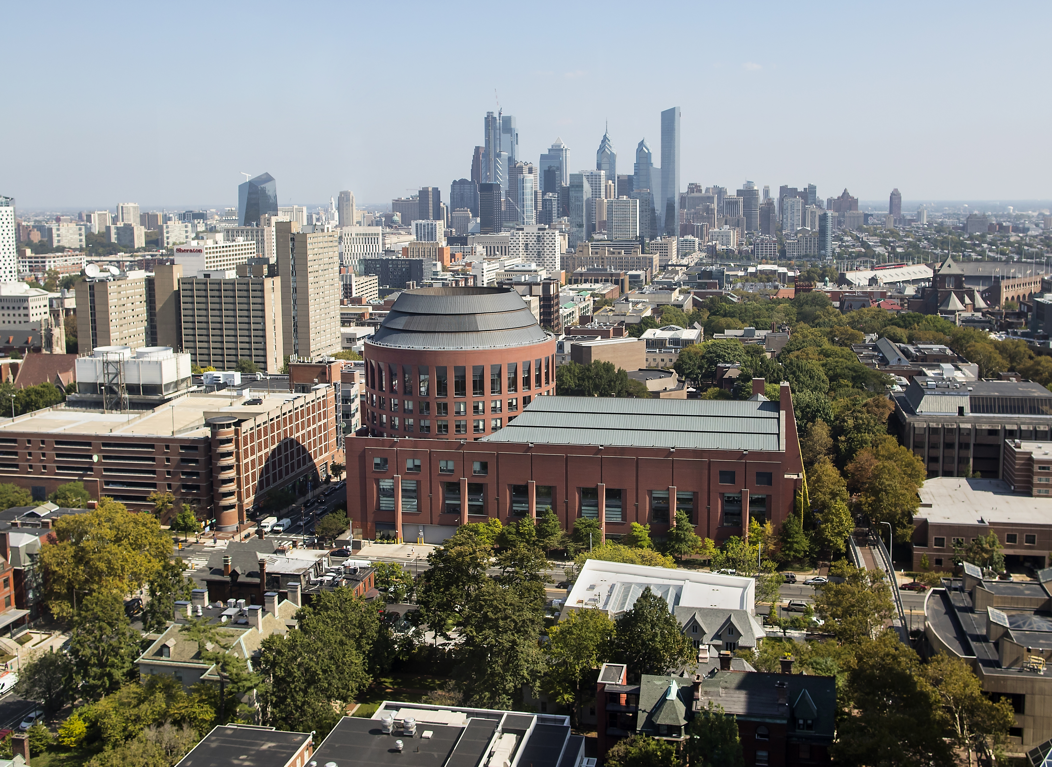 Aerial view of Penn and the City of Philadelphia