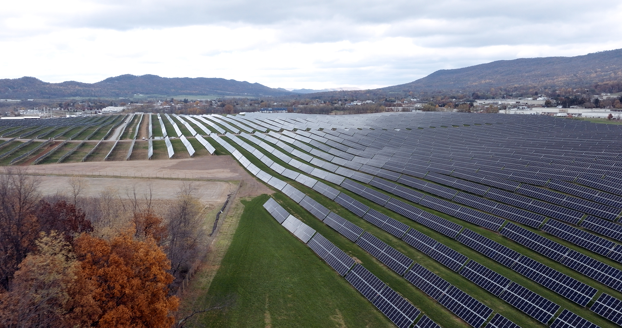 A large solar panel field in central Pennsylvania.