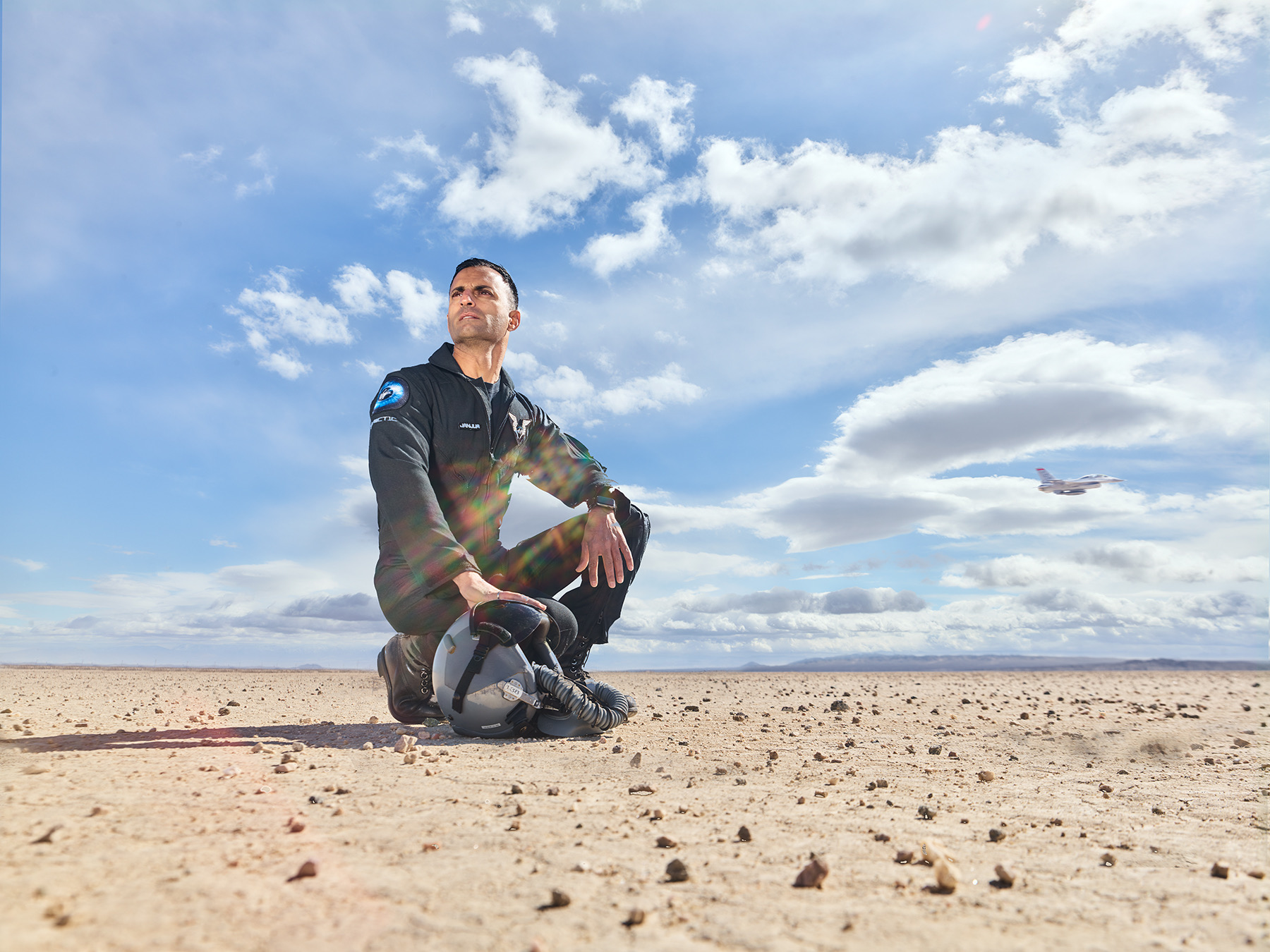 Jameel Janjua on Rogers Dry Lakebed at Edwards Air Force Base.