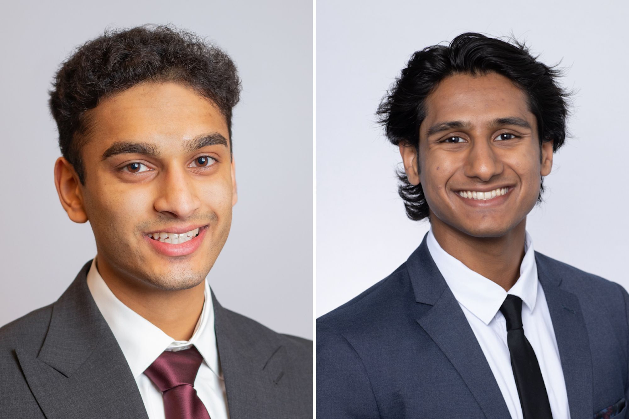 Headshots of Tej Patel and Sridatta Teerdhala