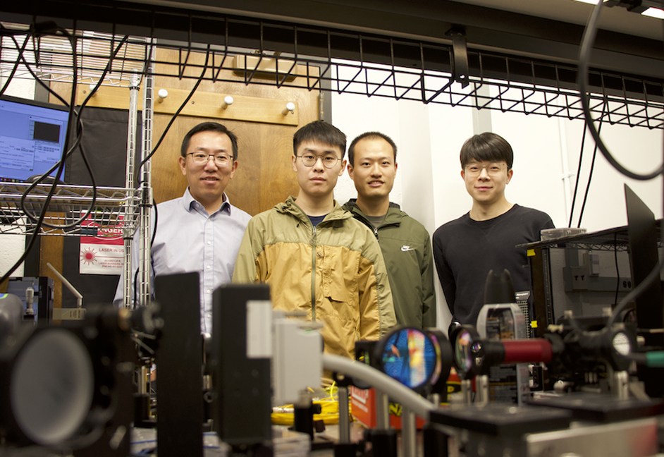 Liang Feng and group members Xilin Feng, Tianwei Wu and Shuang Wu.