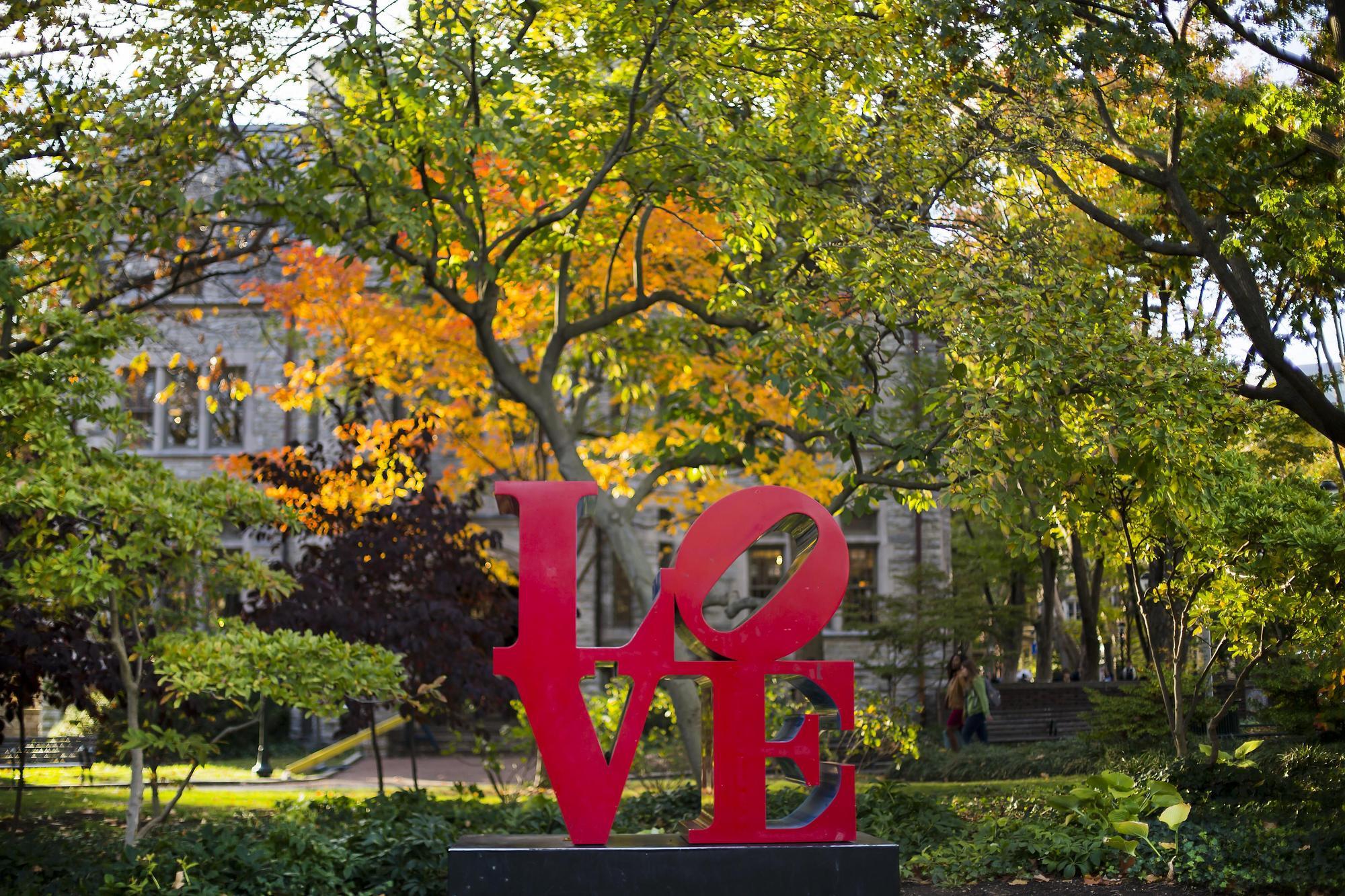 The LOVE statue on Penn’s campus.