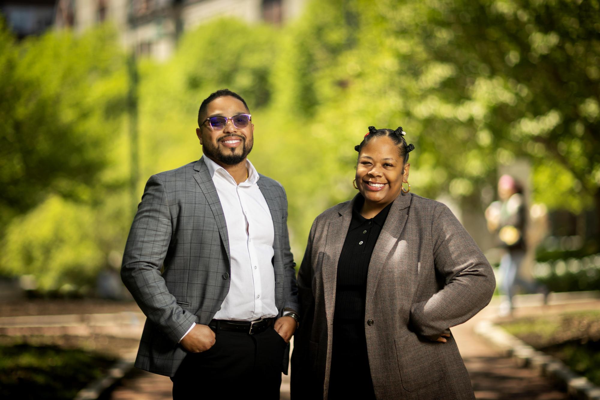 Matthew Nam and Nikisha Bailey, co-founders of Win Win Coffee, a Philadelphia-based coffee supplier and Penn vendor.