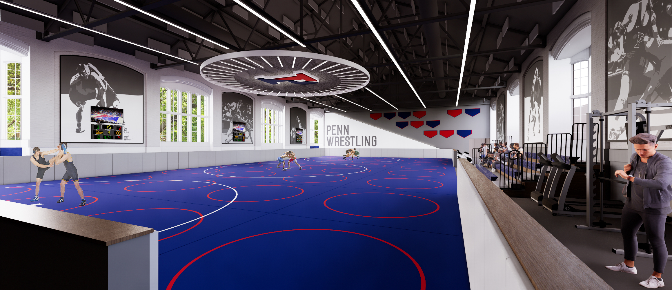 A rendering of the new Penn Wrestling facility