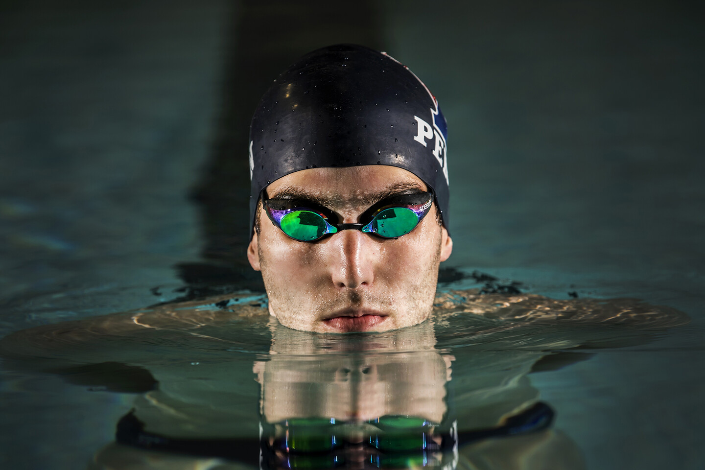 Mark Andrew Penn swimming