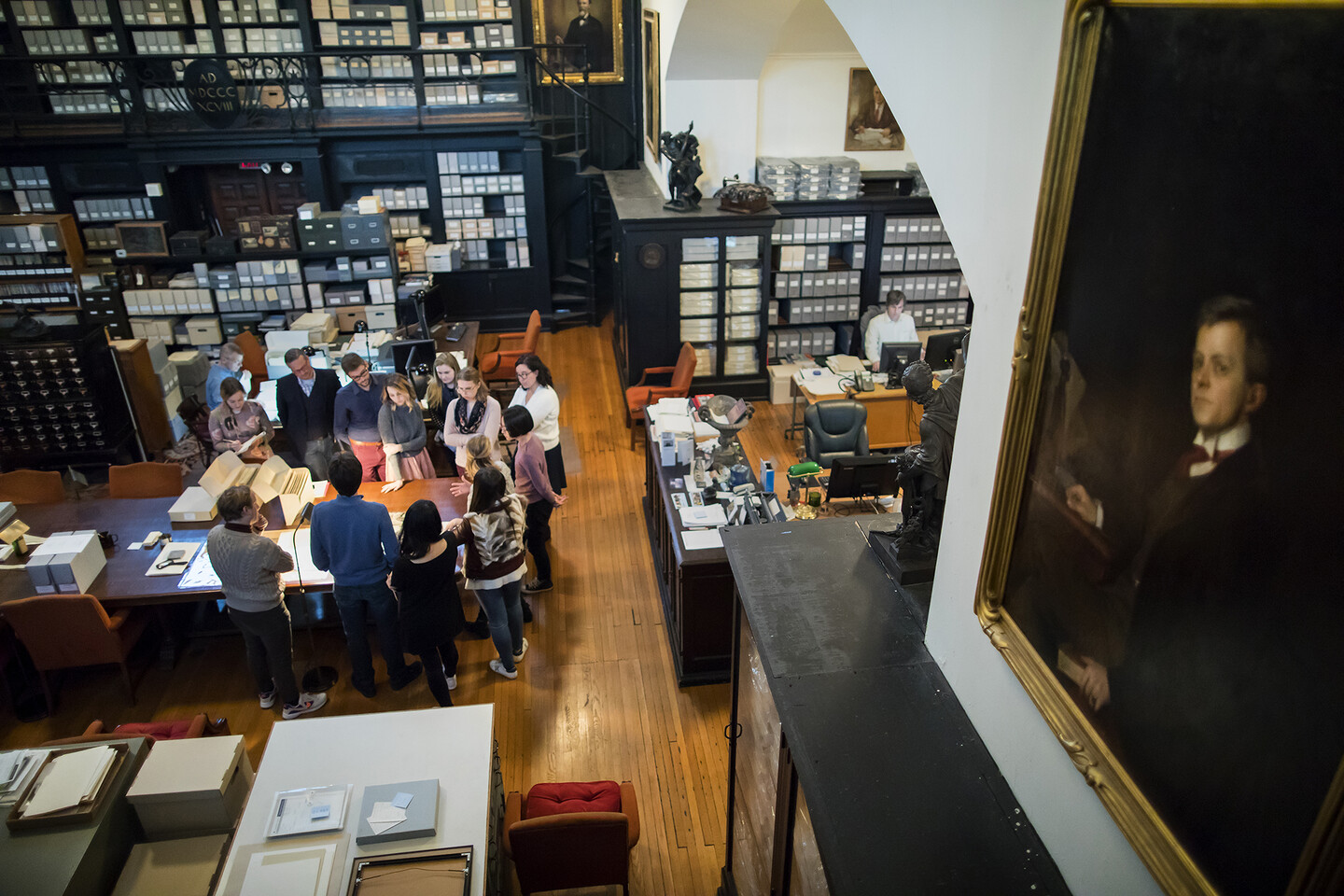 Penn Professor André Dombrowski teaches an art history curatorial seminar. 
