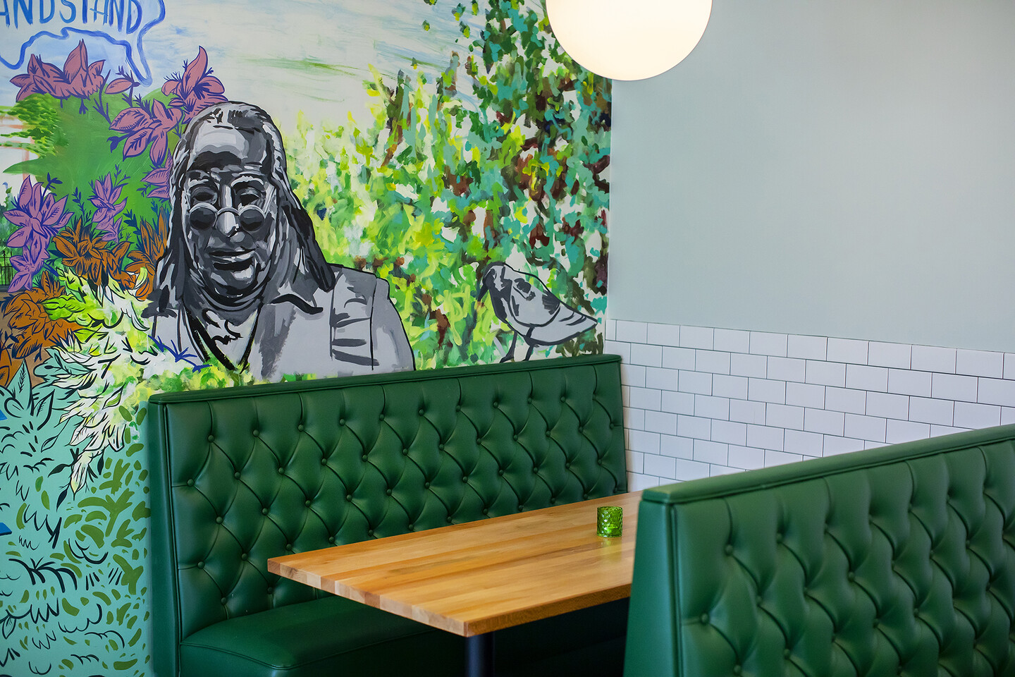 Trolley Station Restaurant Mural and Booths