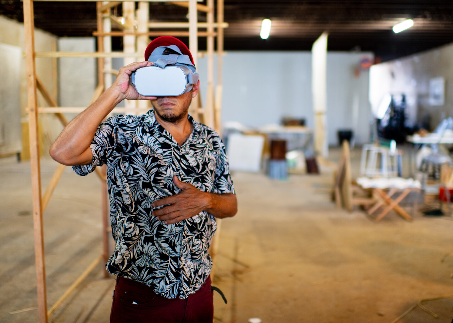 Using VR headset