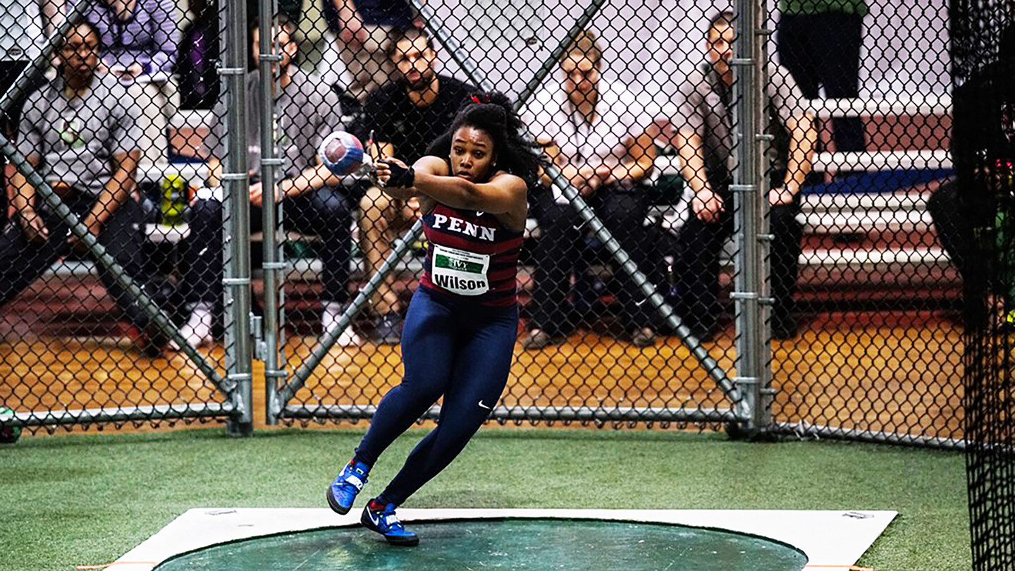 Rachel Lee Wilson throws the weight throw