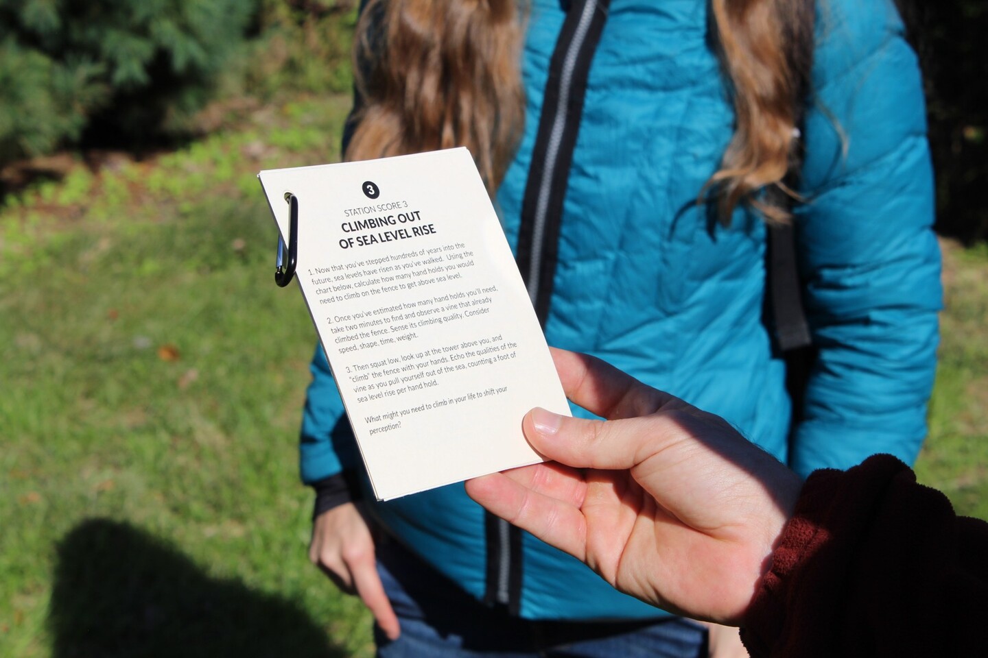 Card describing a step of the Embodied Scientist Parkour course