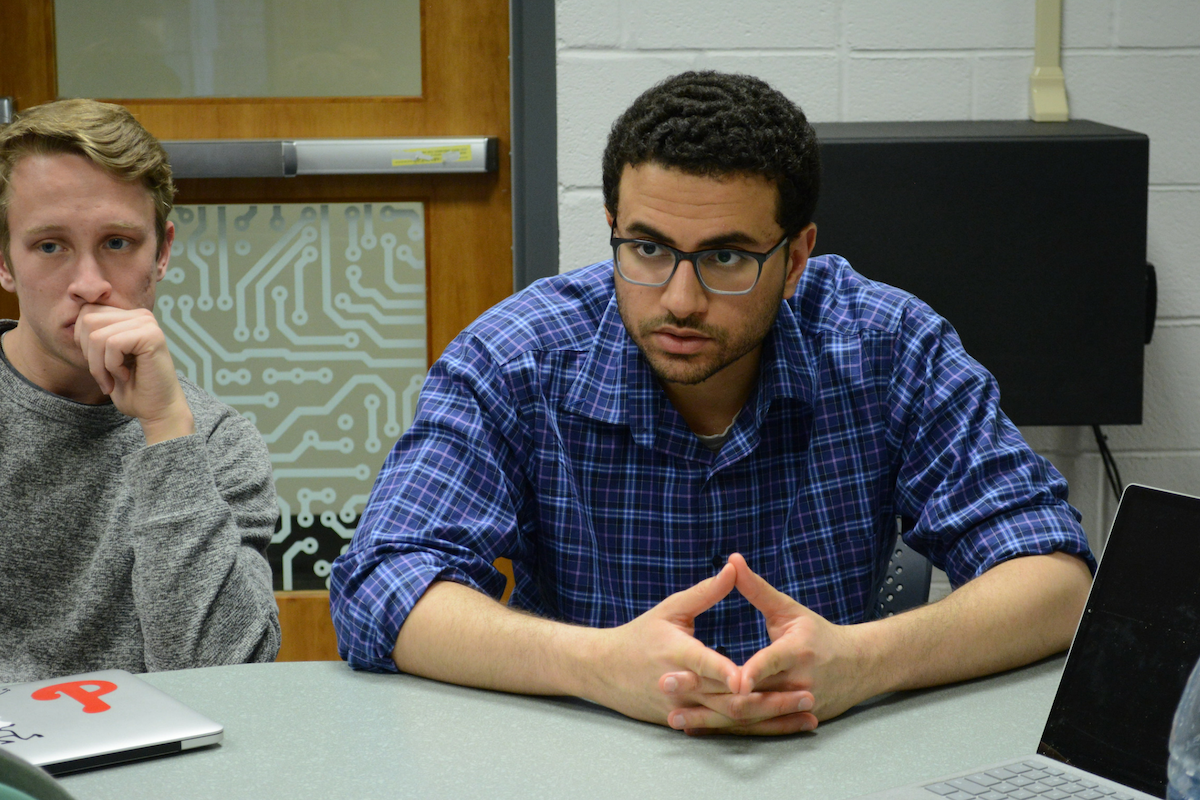 Two people in meeting