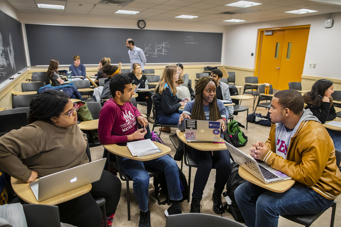 students in a small working group